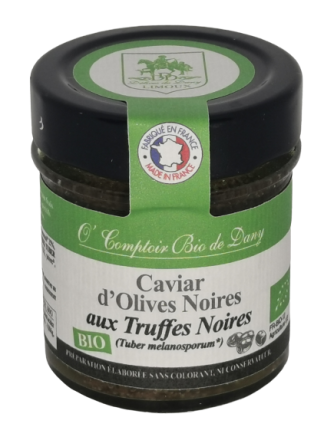 Caviar d olives noires truffes noires bio